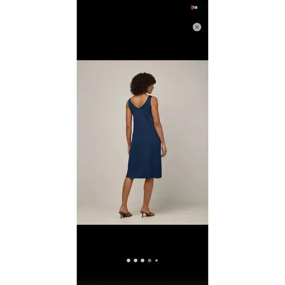 Reversible Wool& Summer Red Sleeveless Midi Dress with Pockets Belt, size large - Picture 11 of 13